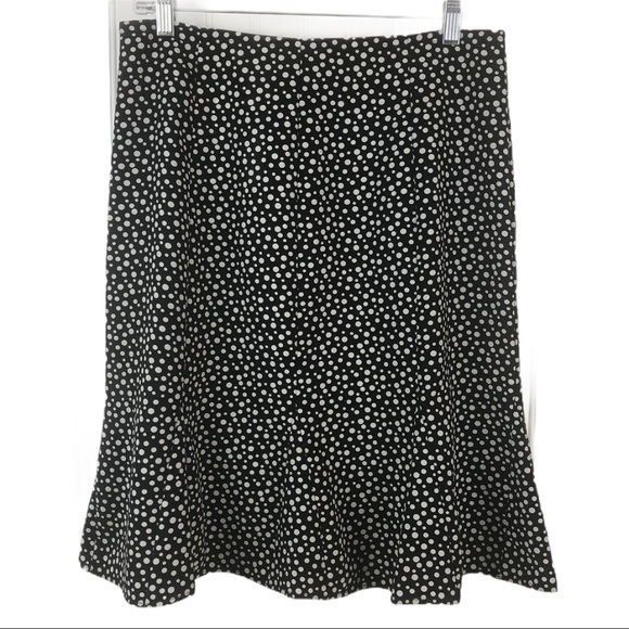JBXR Polka Dot Flare Bottom Skirt Black White - Picture 1 of 6